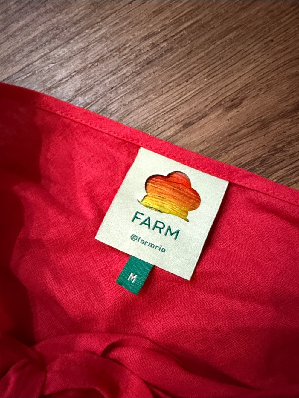 Farm Rio Red One Shoulder Crop Top - Picture 4 of 7